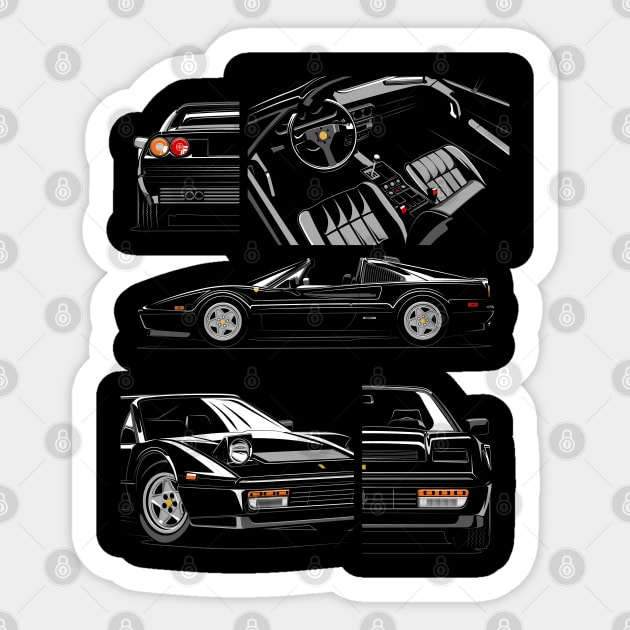 Ferrari 328 Sticker by icemanmsc